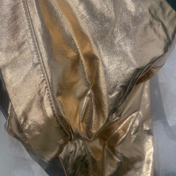 Metallic V-Neck Dress, Anthropologie, Metallic Gold, Size M - Picture 3 of 6